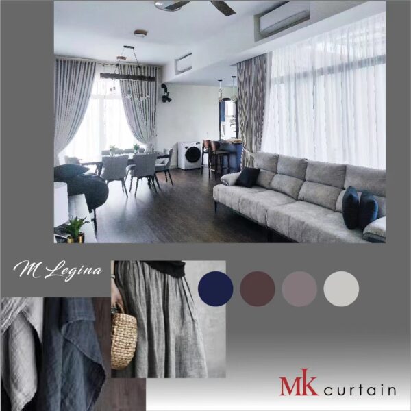 M Legina French Pleat Custom Made Blackout Curtain