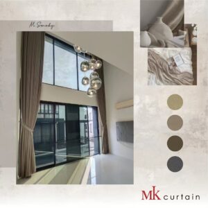 M Smoky French Pleat Custom Made Blackout Curtain