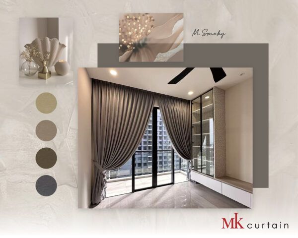 M Smoky French Pleat Custom Made Blackout Curtain - Image 3
